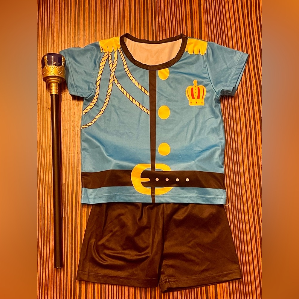 Blue and Black Royal Costume Set 2-3T